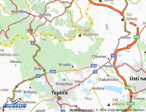 Mappa MICHELIN Horní Krupka - ViaMichelin