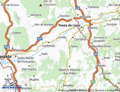 MICHELIN-Landkarte Regueira de Vitorino das Donas - ViaMichelin