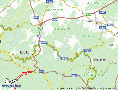 MICHELIN Les Hayons map - ViaMichelin