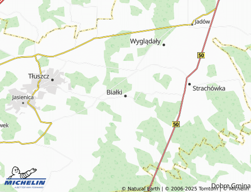 MICHELIN Białki map - ViaMichelin