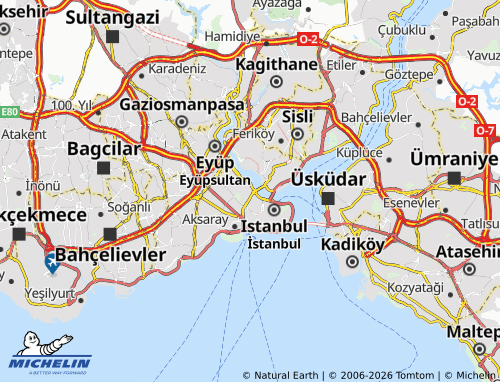 MICHELIN Cibali map - ViaMichelin