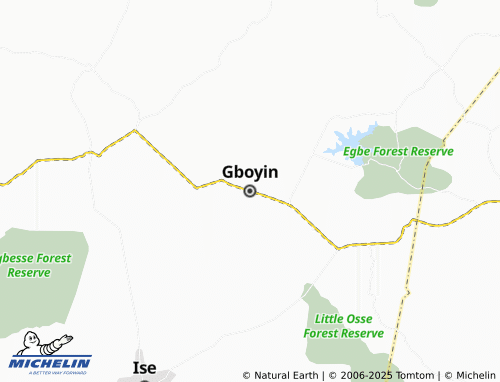 MICHELIN Gboyin map - ViaMichelin