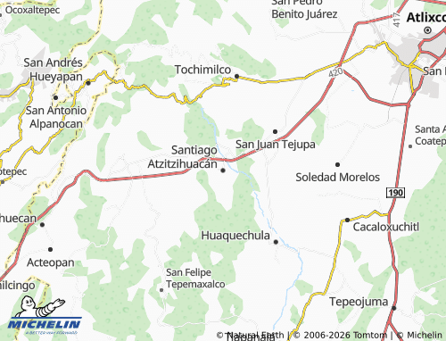 Mappa MICHELIN Santiago Atzitzihuacan - ViaMichelin