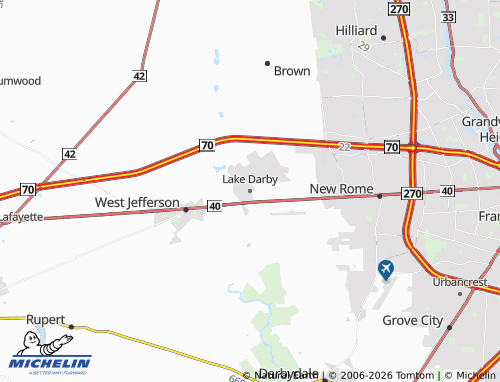 Mappa MICHELIN Lake Darby - ViaMichelin