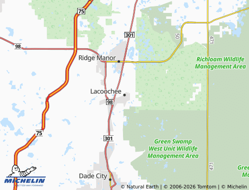 Mapa MICHELIN Lacoochee - ViaMichelin