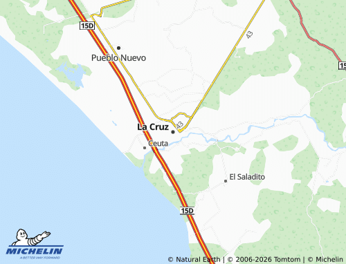 Mapa MICHELIN La Cruz - ViaMichelin