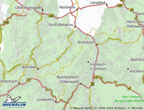 MICHELIN Nonrod map - ViaMichelin
