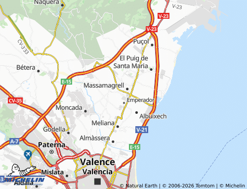 Carte MICHELIN Museros - ViaMichelin