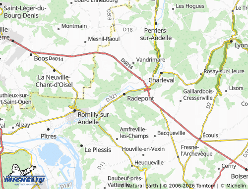 MICHELIN Radepont map - ViaMichelin