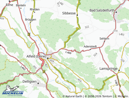 MICHELIN Sack map - ViaMichelin