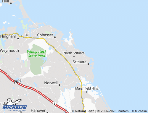 Carte MICHELIN North Scituate - ViaMichelin