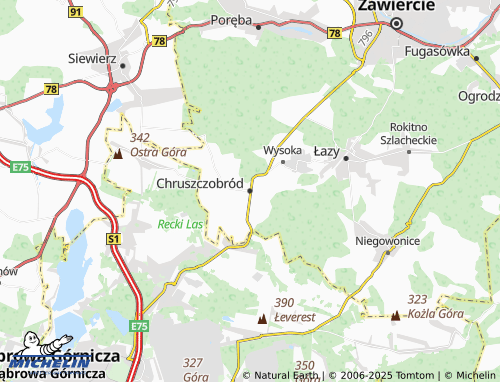 MICHELIN Chruszczobród map - ViaMichelin