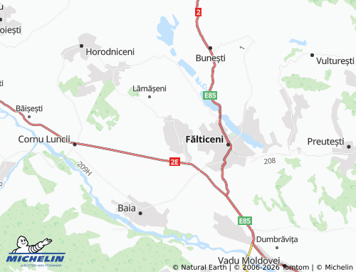 MICHELIN Rădășeni map - ViaMichelin
