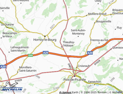 MICHELIN Thieulloy-l'Abbaye map - ViaMichelin
