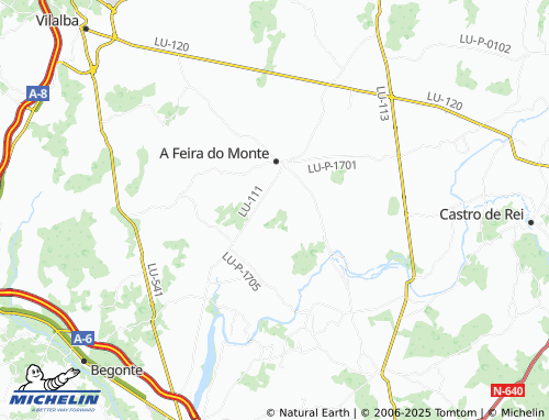 MICHELIN Cospeito (Santa María) map - ViaMichelin