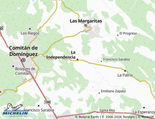 MICHELIN La Independencia map - ViaMichelin