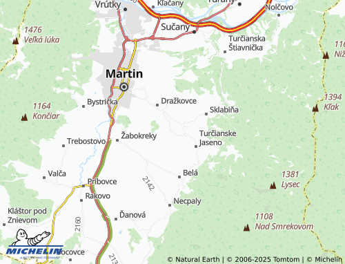Mappa MICHELIN Horný Kalník - ViaMichelin