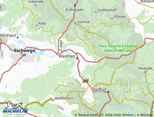 Mapa MICHELIN Wanfried - ViaMichelin