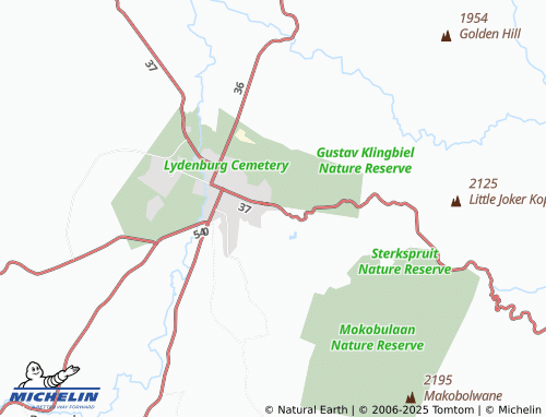 MICHELIN Lydenburg Extension 57 map - ViaMichelin