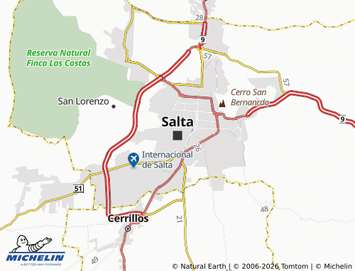 MICHELIN-Landkarte Salta - ViaMichelin