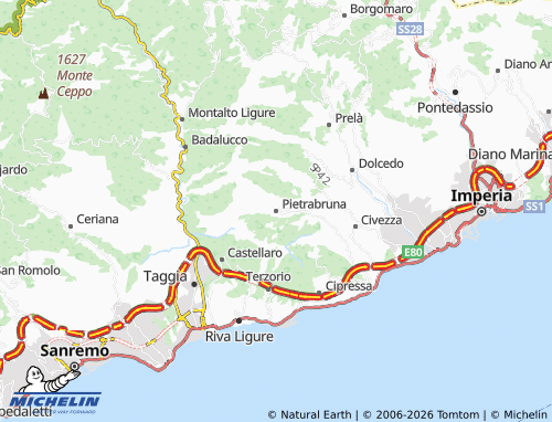 Mapa MICHELIN Pietrabruna - ViaMichelin