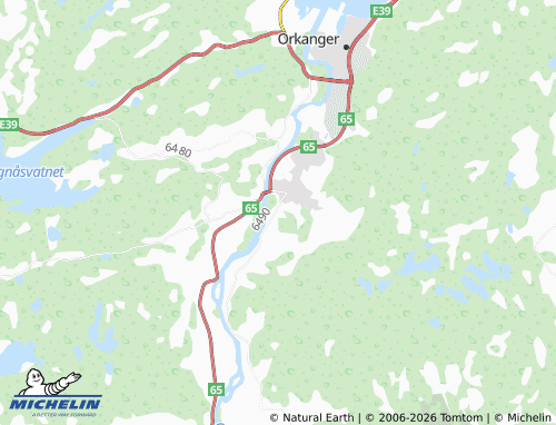 MICHELIN-Landkarte Åsheim - ViaMichelin