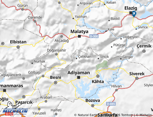 MICHELIN-Landkarte Çelikhan - ViaMichelin