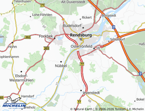 MICHELIN Westerrönfeld map - ViaMichelin
