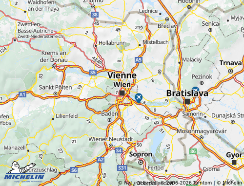 Mappa MICHELIN Vienna - ViaMichelin