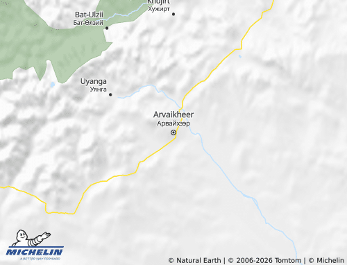 MICHELIN Uvurkhangai map - ViaMichelin