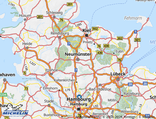 MICHELIN Neumünster map - ViaMichelin