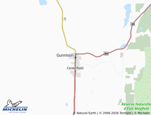 Mappa MICHELIN Gunnison - ViaMichelin
