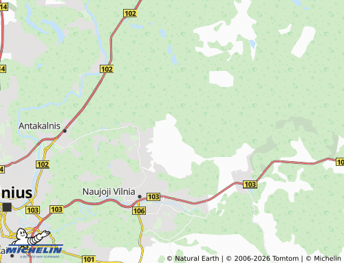 MICHELIN Gailiūnai map - ViaMichelin