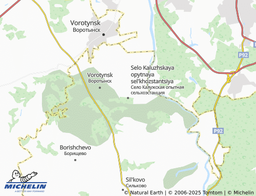 MICHELIN Kaluzhskaya opytnaya sel'khozstantsiya selo map - ViaMichelin