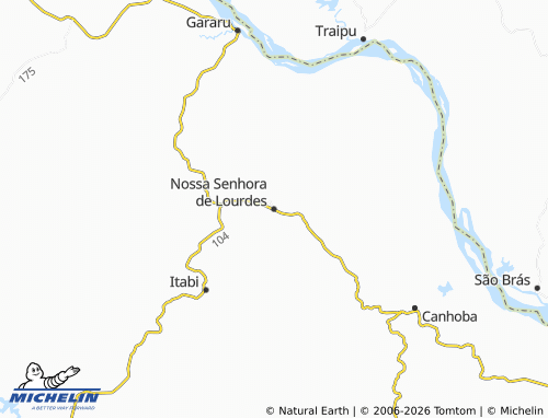 Mappa MICHELIN Nossa Senhora de Lourdes - ViaMichelin