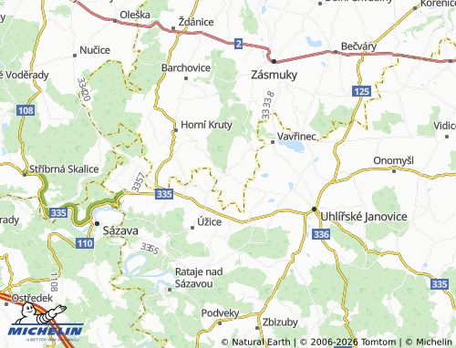 Mappa MICHELIN Skvrňov - ViaMichelin