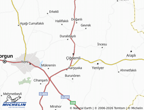 MICHELIN Gülveren map - ViaMichelin