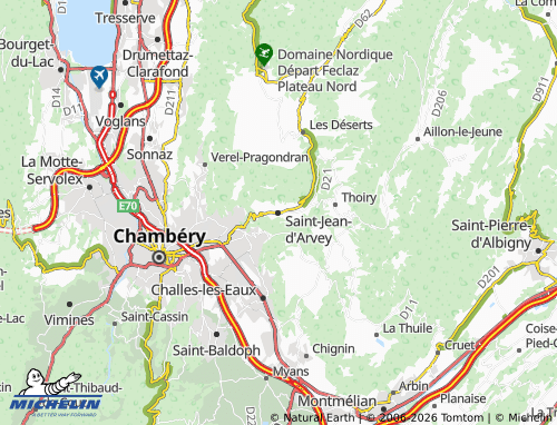MICHELIN Saint-Jean-d'Arvey map - ViaMichelin