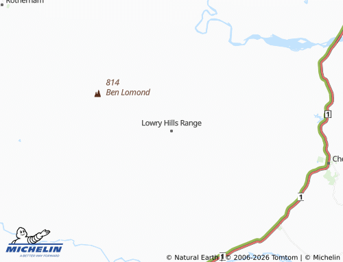 Mapa MICHELIN Lowry Hills Range - ViaMichelin