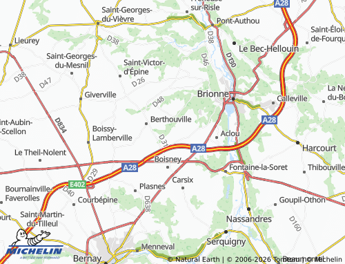 MICHELIN Hecmanville map - ViaMichelin