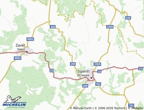 Mapa MICHELIN Sveshtari - ViaMichelin