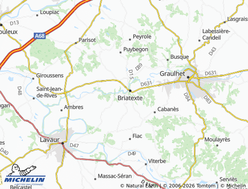 MICHELIN Saint-Gauzens map - ViaMichelin
