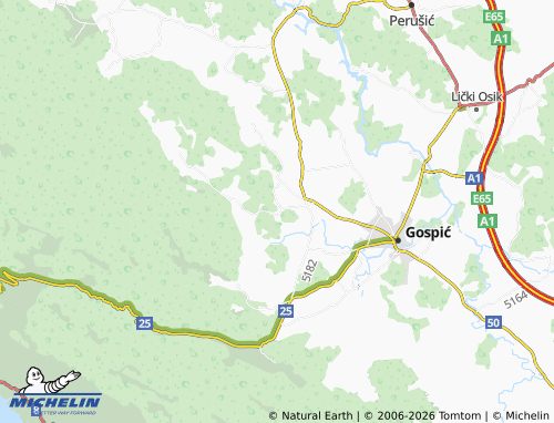Mapa MICHELIN Kovačevići - ViaMichelin