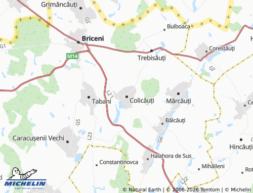 MICHELIN-Landkarte Colicăuți - ViaMichelin