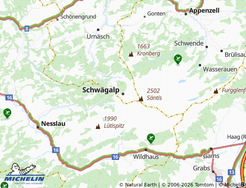 Carte MICHELIN Schwägalp - ViaMichelin