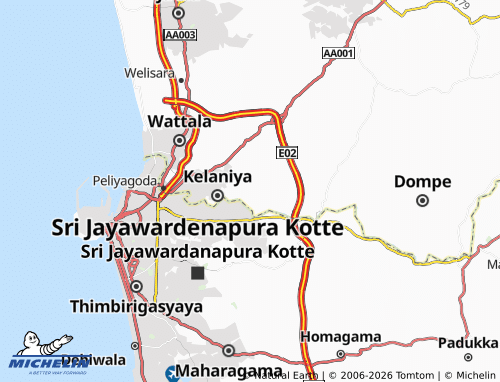 MICHELIN Gonawala Central map - ViaMichelin
