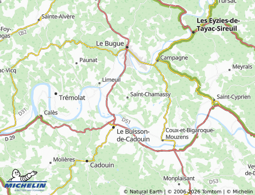 MICHELIN Saint-Chamassy map - ViaMichelin