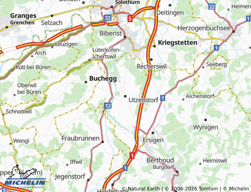 Mappa MICHELIN Utzenstorf - ViaMichelin