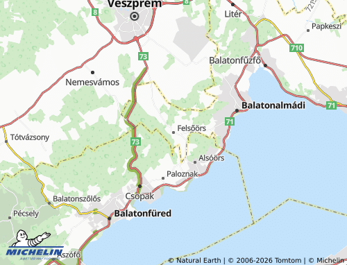MICHELIN-Landkarte Felsőörs - ViaMichelin