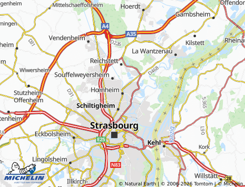 MICHELIN Hœnheim map - ViaMichelin